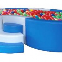 บ่อบอลรูปถั่ว (สีฟ้า-ขาว)