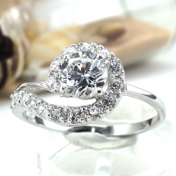 แหวนเงินแท้ 92.5% ฝังเพชร