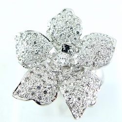 แหวนเงินแท้ 92.5% ฝังเพชรCZ ER01398-WCZ