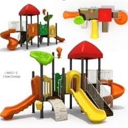 เครื่องเล่นสนาม ชุดบ้านนกกับใบบอน (ขนาดใหญ่) สีแดง