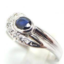 SKJewelryfactory แหวนเงินพลอยไพลินแท้ สไตล์น่ารัก ER01930-BSA