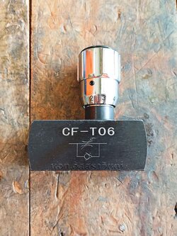 วาล์วควบคุมอัตราการไหล แบบมีเช็ควาล์ว (Throttle Valve) HOF Hydrualic CF Series
