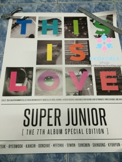 [Poster พร้อมส่ง 3 ใบ] Super Junior : 7th Album Repackage - THIS IS LOVE