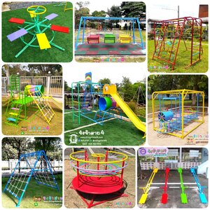 ชุดชิงช้าเครื่องเล่นสนาม(แบบเหล็ก)ผลิตเอง