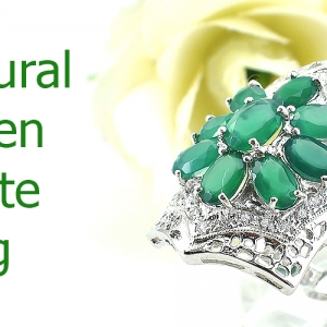 แหวนพลอยกรีนอะเกทแท้