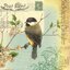 แนวภาพวินเทจ นก Black Capped Chickadee Bird โปสการ์ด เป็นภาพบล็อค 4 กระดาษแนพกิ้นสำหรับทำงาน เดคูพาจ Decoupage Paper Napkins ขนาด 33X33cm