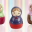 Pre-Order ตุ๊กตารัสเซีย ชุด 5 ตัว งานตกแต่ง Poly Resin Zakka