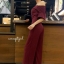 เสื้อผ้าเกาหลี พร้อมส่ง จั้มสูทขายาว ปาดไหล่