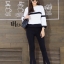 เสื้อแฟชั่่น พร้อมส่ง เสื้อไหมพรม ทรงปล่อย