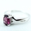SKJewelryFactory แหวนพลอยเม็ดเดี่ยว แหวนเงินแท้ 92.5% ฝังพลอยโรโดไลท์การ์เน็ตแท้ ER01748-RGN
