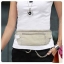 #C GB190 กระเป๋าคาดเอว ใส่สิ่งของต่าง เช่น ใส่เงิน ใส่พาสปอร์ส บัตรต่างๆ หนังสือเดินทาง มือถือ หรือ เอกสารสำคัญ สีครีม มีซิบเปิด-ปิด สายคาดเอวสามารถปรับขนาดได้ ขนาด กว้าง 25.5 x สูง 12.5 cm.