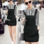 พร้อมส่ง ชุดเอี๊ยมกระโปรงสีดำทรงคุณหนูน่ารัก