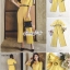เสื้อผ้าเกาหลี พร้อมส่ง จั้มสูท โทนสีเหลืองสดใส