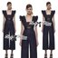 พร้อมส่ง Jumpsuit จัมป์สูทผ้าเดนิมตกแต่งระบาย