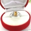 SKJewelryFactory แหวนพลอยซิทรินแท้ แหวนสี่เหลี่ยม ด้านข้างเป็นลายหัวใจคู่ ER01736-CIT