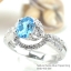 SKJewelryfactory แหวนพลอยสวิสบลูโทปาซแท้ ประดับด้วยเพชรหรูหรา ER01456-SBT