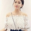 พร้อมส่ง เสื้อเปิดไหล่ลูกไม้และชีฟอง