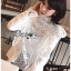 เสื้อเกาหลี พร้อมส่ง เสื้อผ้า ทรงคอสูงฉลุลาย