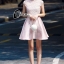 พร้อมส่ง Mini Dress สีชมพูนม ดูน่ารัก