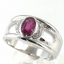 SKJewelryFactory แหวนชาย พลอยทับทิมแท้ สไตล์แหวนปลอกมีด เสริมความร่ำรวย ER00747-RBY