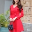 เดรสเกาหลี พร้อมส่ง ชุดเดรส งานหรู ผ้านิ่มใส่สบาย