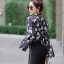 เสื้อเกาหลี พร้อมส่ง เสื้อพิมพ์ลาย zara ใส่ได้ 2 แนว