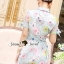 พร้อมส่ง เดรสเชิ้ตแขนสั้นพิมพ์ลายดอกไม้