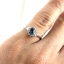 SKJewelryfactory แหวนเงินแท้ ฝังพลอยลอนดอนบลูโทปาซแท้ สไตล์เรียบหรู ER01419-LBT