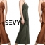 เสื้อผ้าเกาหลี พร้อมส่ง Jumpsuit สายเดี่ยวลายริ้ว
