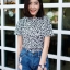 เสื้อเกาหลี พร้อมส่ง เสื้อยืด งานเกาหลี ผ้านิ่มยืด