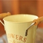 พร้อมส่ง ถังเหล็กเคลือบสี ทรงสูง มีหู ใส่ดอกไม้ Zakka มี 2 ขนาด