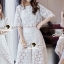 พร้อมส่ง เสื้อผ้าแฟชั่น เสื้อแขนบานแบบสามส่วน
