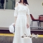 เดรสเกาหลี พร้อมส่ง เดรสตัวยาว สายเดี่ยวคาดทรงพริ้ว