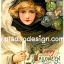 กระดาษเดคูพาจพิมพ์ลาย สำหรับทำงาน เดคูพาจ Decoupage งานฝีมือ งาน Handmade แนวภาพ vintage แม่มดวินเทจ Happy Halloween แม่มดสาวสุดสวยมากับบรรดาเอเลี่ยนสีเอิร์ทโทน (ปลาดาว ดีไซน์)