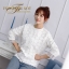 เสื้อเกาหลี พร้อมส่ง เสื้อ เนื้อผ้าลูกไม้มุ้ง
