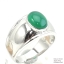 SKJewelryFactory แหวนเงินแท้ 92.5% ฝังพลอยกรีนอะเกทแท้ ER00849-GAC