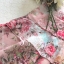 พร้อมส่ง กระโปรงยาว สีชมพูลายดอกไม้