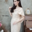 เดรสเกาหลี พร้อมส่ง Dress ลูกไม้เปิดไหล่