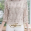 เสื้อลูกไม้ พร้อมส่ง เสือเกาหลี ลูกไม้ อิตาลี่ คอปีน