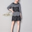 ชุดเดรสเกาหลี พร้อมส่ง Dress คอกลม แขนยาว