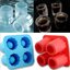 ice shot glass แม่พิมพ์ซิลิโคนแก้วช็อต 4 แก้ว คละสี