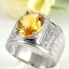 SKJewelryFactory แหวนชายพลอยซิทรินแท้ Natural Citrine ไซส์พลอยใหญ่ๆ 4.50 กะรัต MR00464-CIT