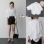 เสื้อแฟชั่น พร้อมส่ง เสื้อคอวี ด้านหลัง ทวิชไขว้
