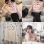 เสื้อเกาหลี พร้อมส่ง เสื้อแขนยาวซีทรูผ้าแก้ว