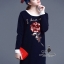 พร้อมส่ง เดรสสุดเก๋ งานปักกุหลาบแดง