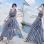 เสื้อผ้าเกาหลี พร้อมส่ง ชุดจั๊มสูท+เข็มขัด