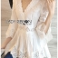 พร้อมส่ง เสื้อยาวผ้าคอตตอนสีขาว