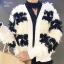 เสื้อเกาหลี พร้อมส่ง เสื้อคลุมเกาหลีแต่งพู่สลับสี