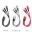 สายชาร์จแบบสั้น 3 หัว พกพาสะดวก Hoco Cable 3-in-1 “X47 Harbor” charging wire