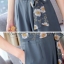 เสื้อผ้าเกาหลี พร้อมส่ง ชุดจั๊มสูท +เสื้อคลุมตัวยาว
